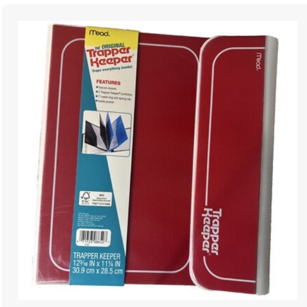 Mead Trapper Keeper Red School Organizer BRAND NEW